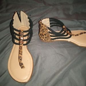 Leopard sandals